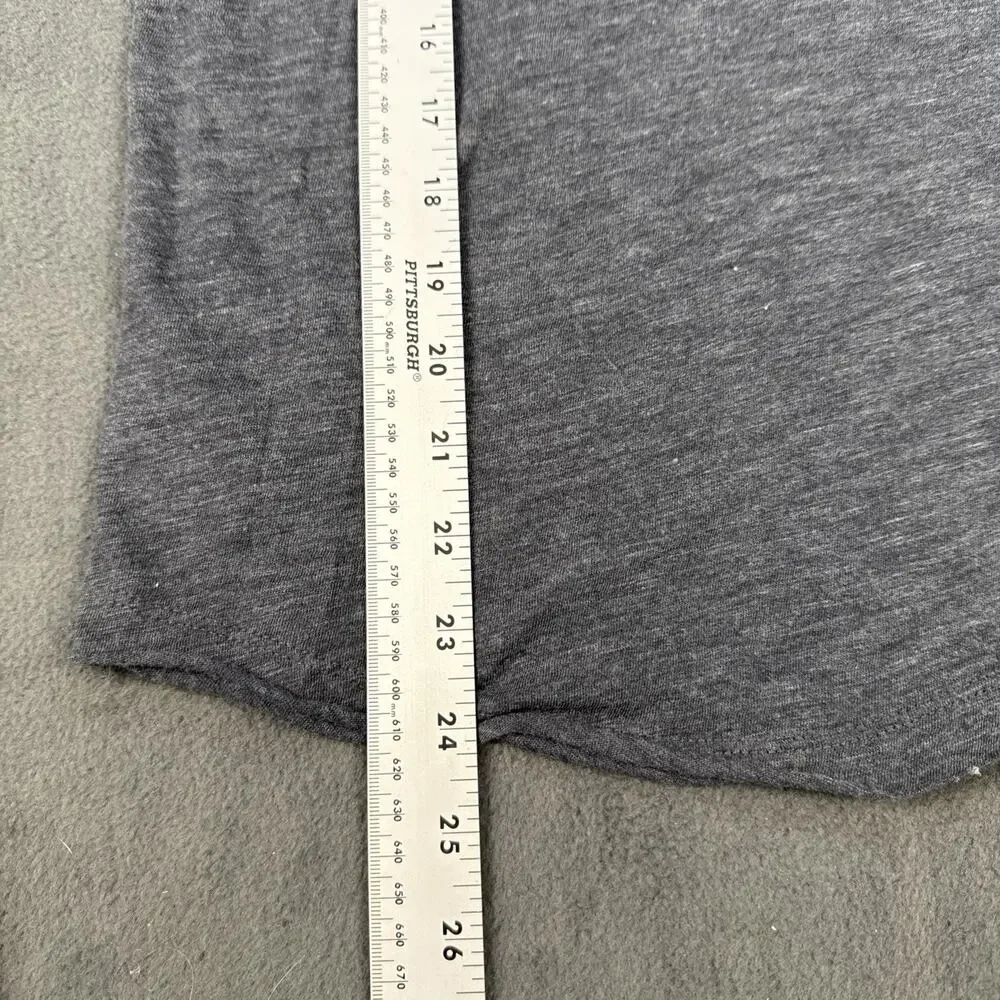 Free People We The Free Caroline Smocked Turtleneck Top Gray Sz Medium